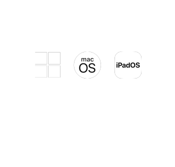 White Windows, Mac OS and iPad OS