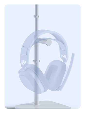 close up of the headset stand on the Stand for Key Light Neo