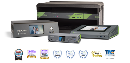 image of Epiphan Pearl product family with award badges