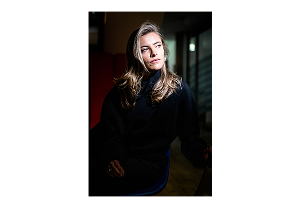 sample portrait of a woman taken with the fujifilm 35mm 1.4 lens