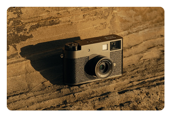Fujifilm X half on a rock surface