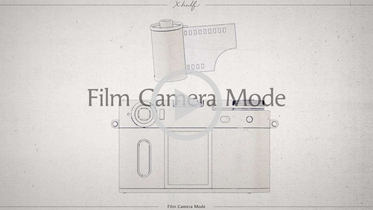 video thumbnail for the Fujifilm X half film camera mode