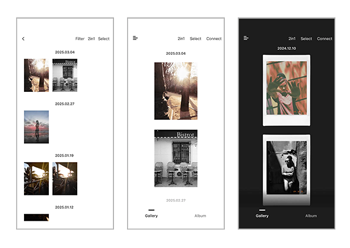 Fujifilm X half mobile app interface