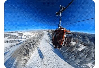 Animated timelapse of skii lift