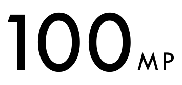 100Mp text icon