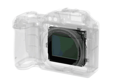 x ray animation of Hasselblad X2D In body image stabilisation