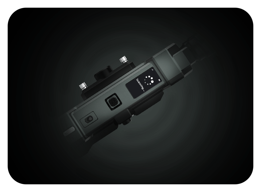 close up of the hollyland mars 4k smart channel scan interface