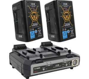 IDX CUE-J300 + VL-2000S Charger Bundle