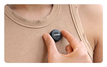 Insta360 Mic Air attached to someones top