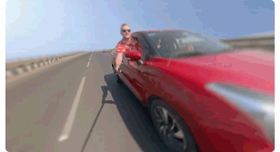 animated gif of insta360 horizon flip footage