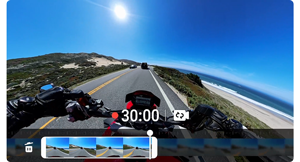 screenshot of insta360 loop recording video segment