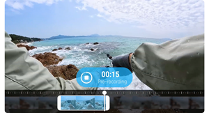 screenshot of insta360 pre-recording video