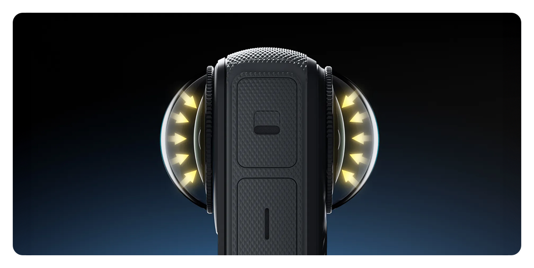 side view of the insta 360 x4 premium lens guard