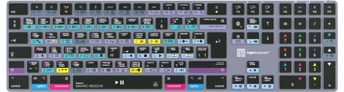 Logickeyboard Titan Wireless DaVinci Resolve Keyboard for Mac