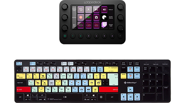 Editor Bundle Loupedeck Live + EditorsKeys Adobe Premiere Keyboard