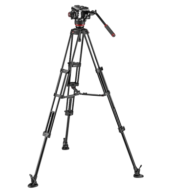 Manfrotto 504x Fluid video head and Twin Leg Aluminium Tripod