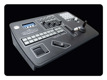 controller for the mrmc 360 ptz camera on a black background