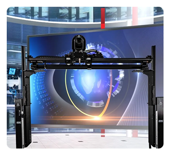 MRMC RLS-1 Rail Lift System in use in a news studio