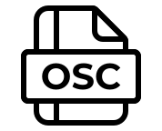 black icon of OSC file type