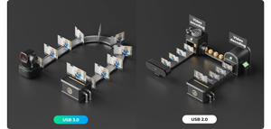 Image representation of image transmission from OBSBOT Tiny 2 versus other cameras