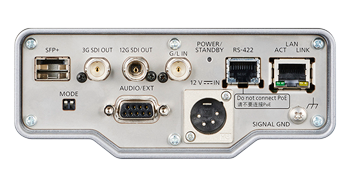 rear panel view of the panasonic ptz camera