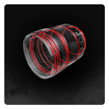 x ray image of the LUMIX S 24-60mm F2.8 lens