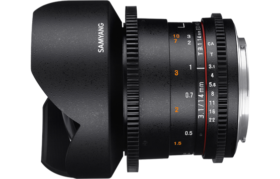 Samyang 14mm T3.1 VDSLR ED AS IF UMC II Lens