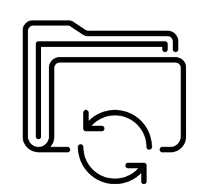 Folder icon with circular arrows