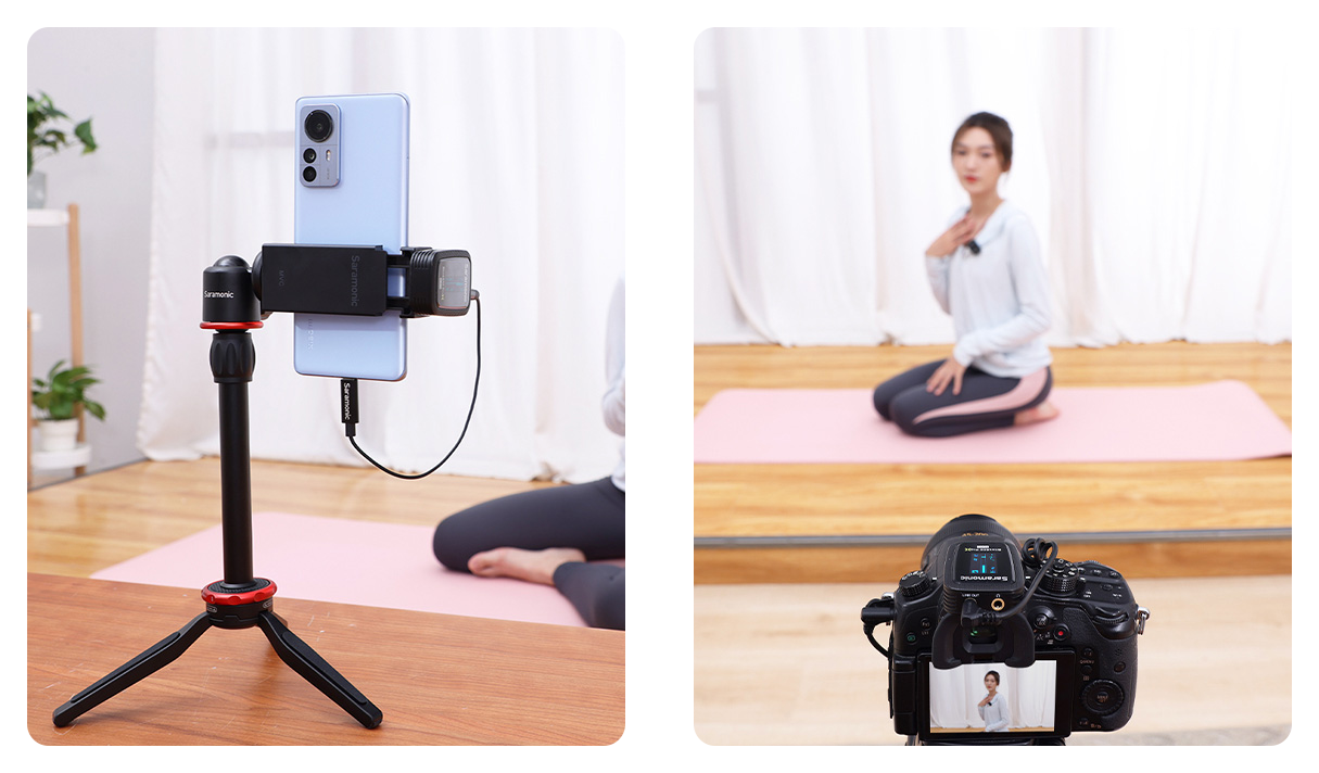 examples of the Blink500 ProX B2 in different setups, Saramonic Blink500 ProX B2