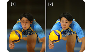 sony a1 sample image of asian beach volley ball player reaching for the ball