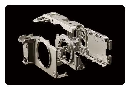 Sony FX30 Magnesium chassis on black background