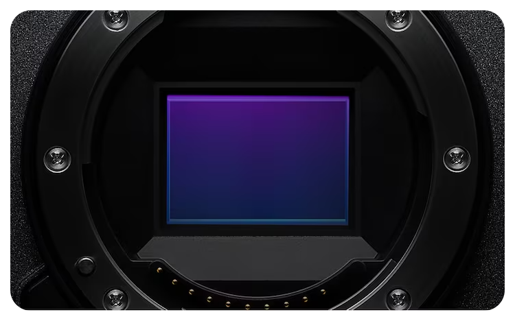 close up image of Sony FX30 sensor