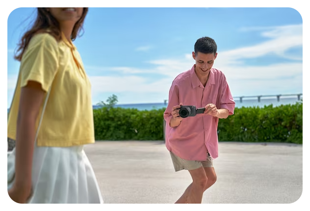 Sony FX30 camera being used by filmmaker