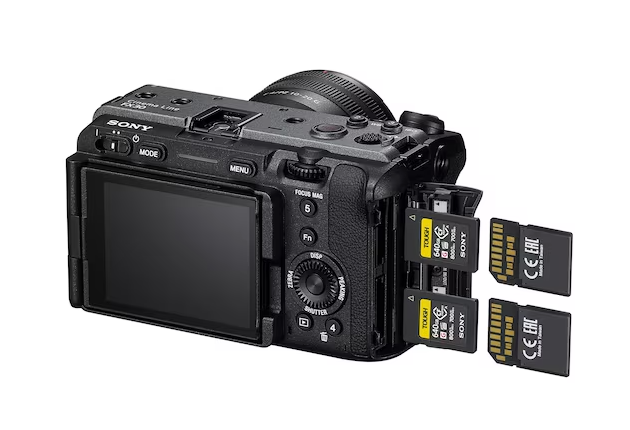 Sony FX30 with dual memory card slots