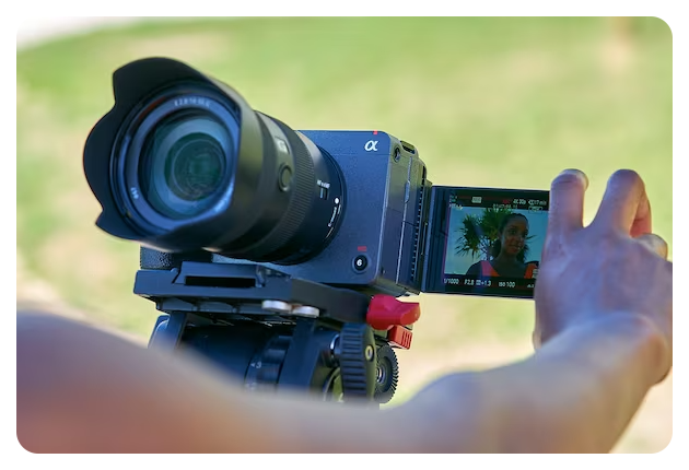 Sony FX30 Flip out touchscreen