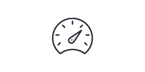 Graphical icon of speedometer