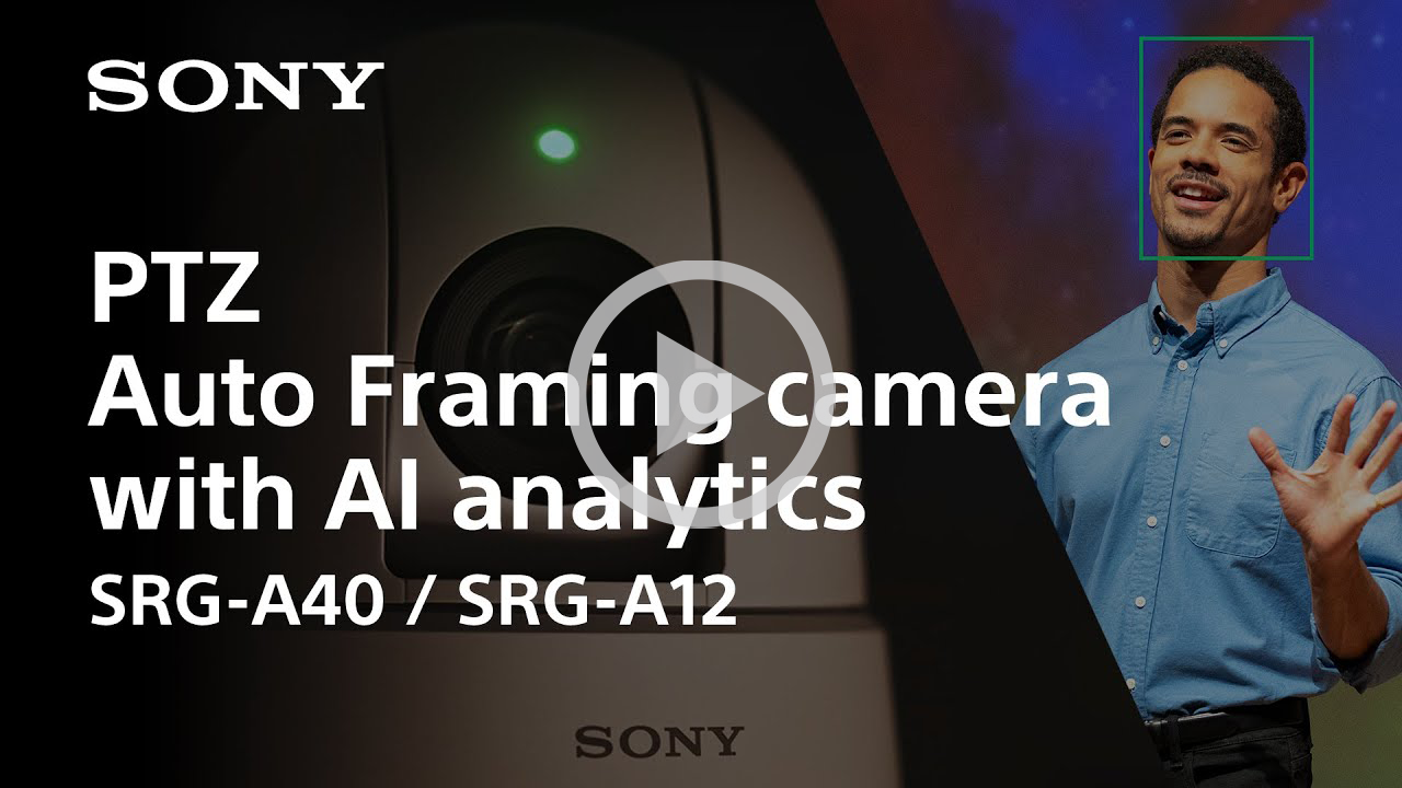 Youtube video thumbnail for Sony Introducing PTZ auto framing camera with AI analytics