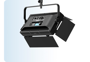 SWIT CL-100 LED panel light hanging from ceiling mount with blue background