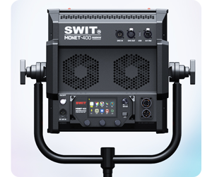 rear control view of SWIT Monet-400 RGBWW LED Panel light