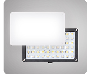 image of SWIT S-2240 panel light with magnetic diffuser cover floating in front