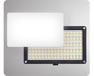 image of SWIT S-2241 panel light with magnetic diffuser cover floating in front