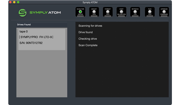 SymplyAtom storage management software screenshot