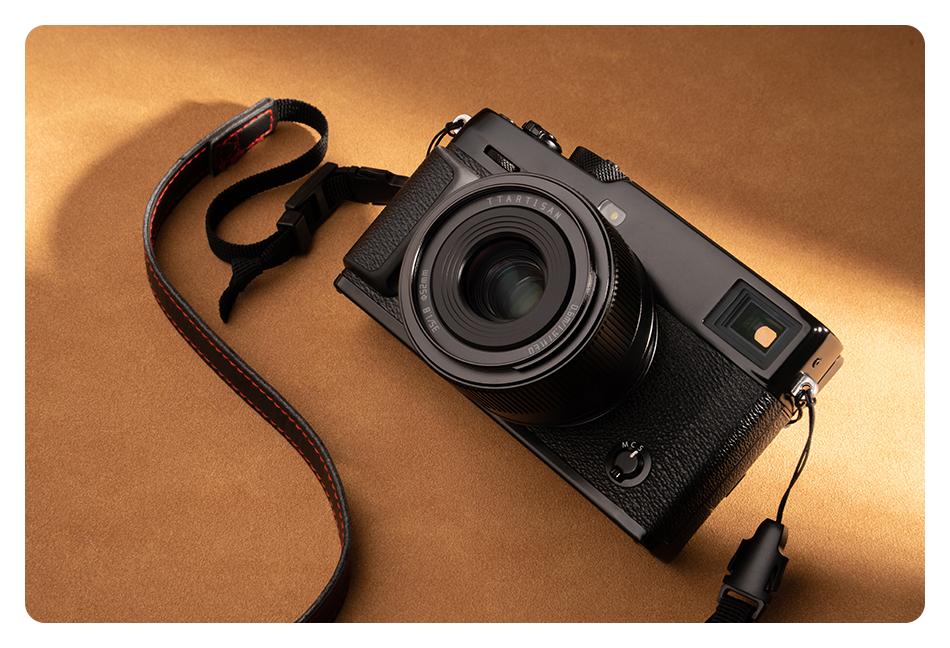 ttartisan af 35mm f1.8 lens attached to a camera