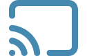 light blue screen cast icon