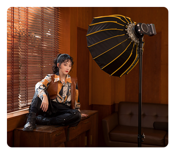 zhiyun light being used in studio