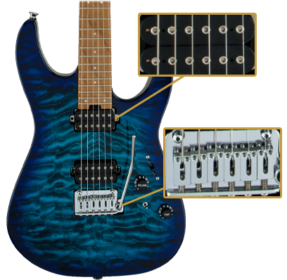 Charvel PRO-MOD DK24 HH 2PT CM QM Chlorine Burst