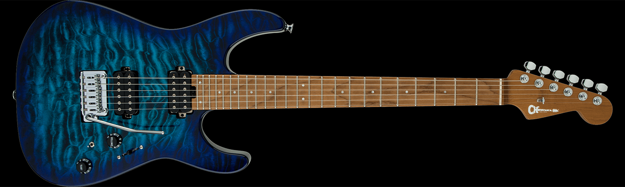 Charvel PRO-MOD DK24 HH 2PT CM QM Chlorine Burst