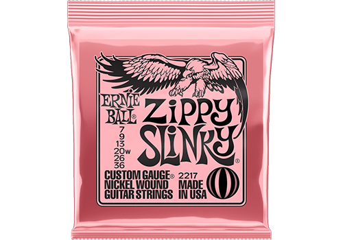 ZIPPY SLINKY NICKEL WOUND ELECTRIC GUITAR STRINGS - 7-36 GAUGE