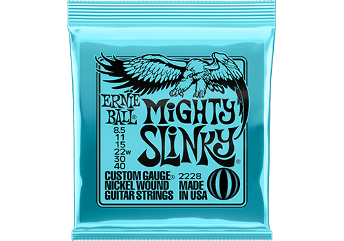 MIGHTLY SLINKY NICKEL WOUND ELECTRIC GUITAR STRINGS 8.5-40 GAUGE