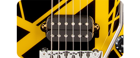 EVH Striped Series Black with Yellow Stripes
